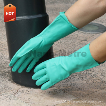 NMSAFETY EN388 EN374 gants de main en nitrile vert chimique